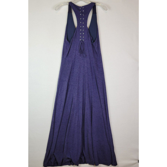Maeve Anthropologie Womens Melanie Racer Back Lace Maxi Dress Size Medium Purple - Picture 9 of 10